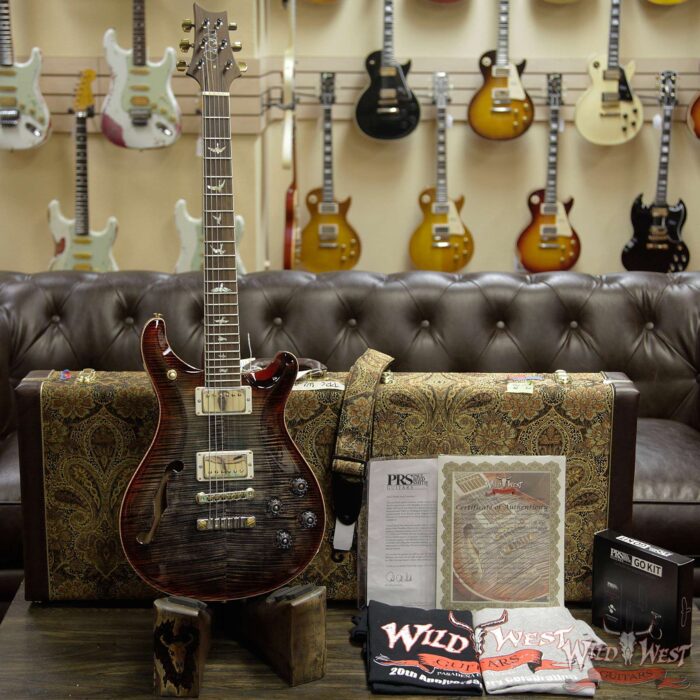 PRS Wild West Guitars 20th Anniversary Limited Run # 24 of 40 Wood Library Artist Package Semi-Hollow McCarty 594 Charcoal Cherry Burst - Image 8
