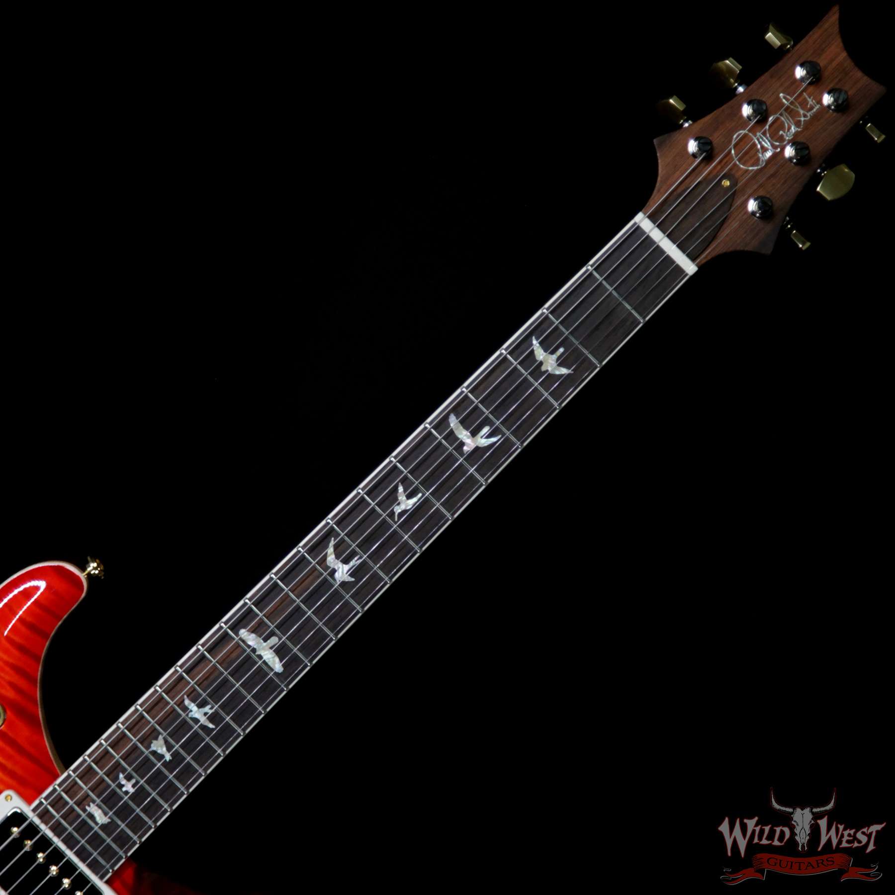 prs-20th-594sh-284186-nf__wwg.jpg PRS Wild West Guitars 20th Anniversary Limited Run # 25 of 40 Wood Library Artist Package Semi-Hollow McCarty 594 Blood Orange - Image 8