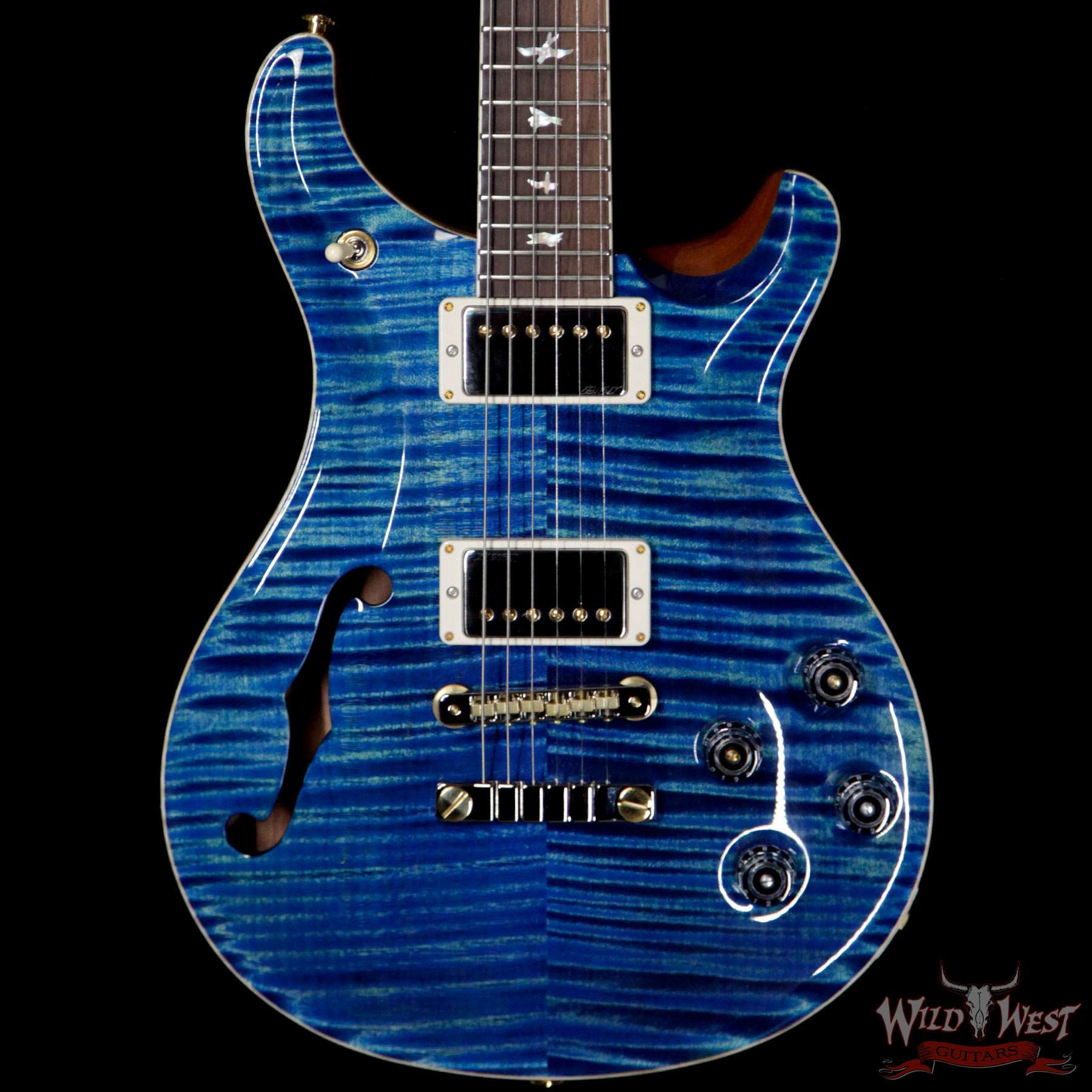 prs-20th-594sh-284188-bf__wwg.jpg PRS Wild West Guitars 20th Anniversary Limited Run # 27 of 40 Wood Library Artist Package Semi-Hollow McCarty 594 River Blue - Image 3