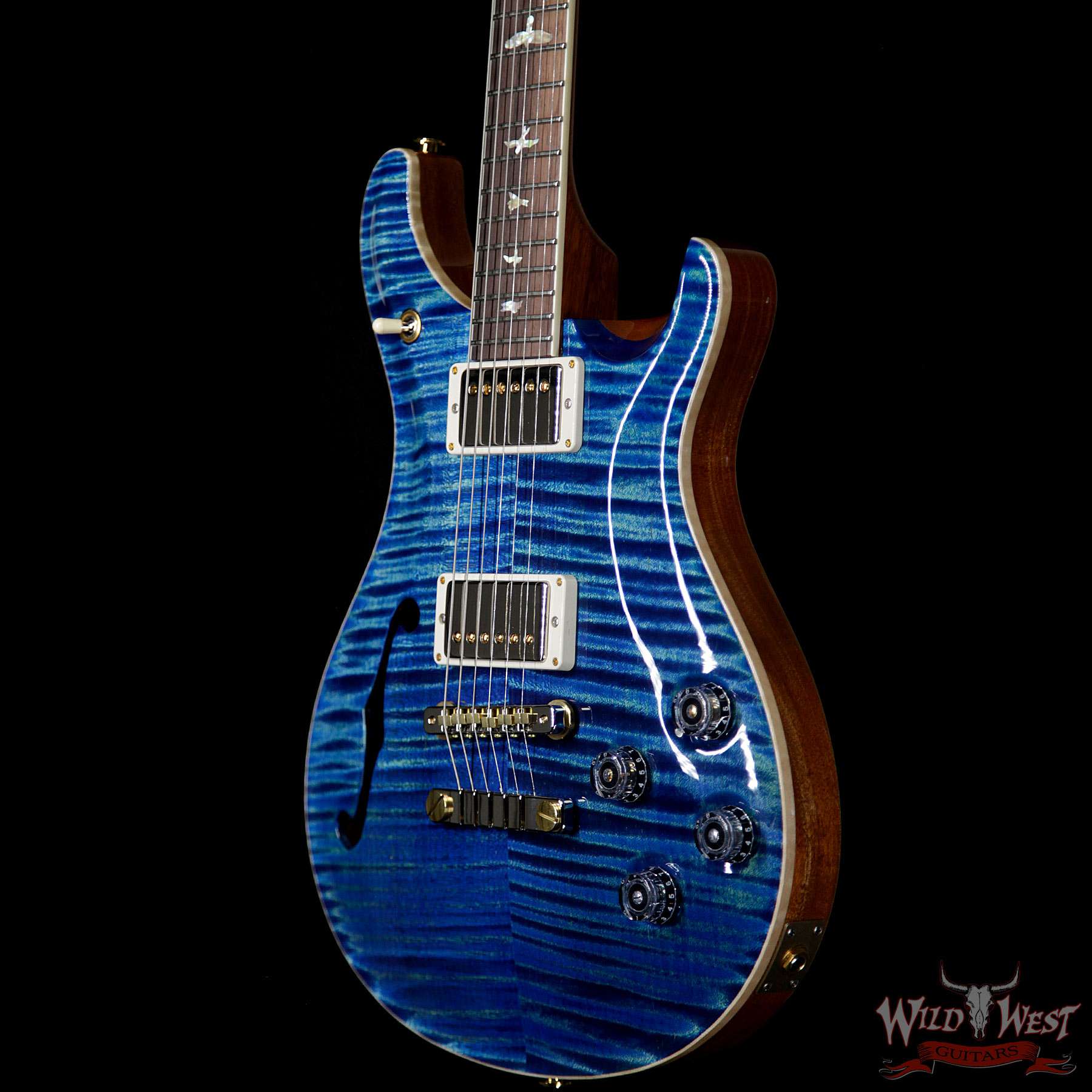 prs-20th-594sh-284188-br__wwg.jpg PRS Wild West Guitars 20th Anniversary Limited Run # 27 of 40 Wood Library Artist Package Semi-Hollow McCarty 594 River Blue - Image 2