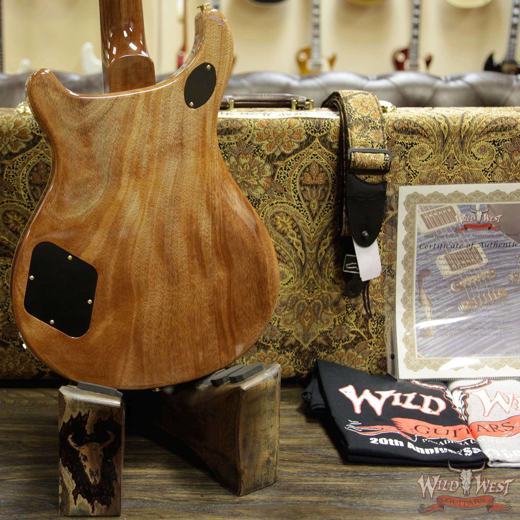 prs-20th-594sh-284188-d4__wwg.jpg PRS Wild West Guitars 20th Anniversary Limited Run # 27 of 40 Wood Library Artist Package Semi-Hollow McCarty 594 River Blue - Image 15
