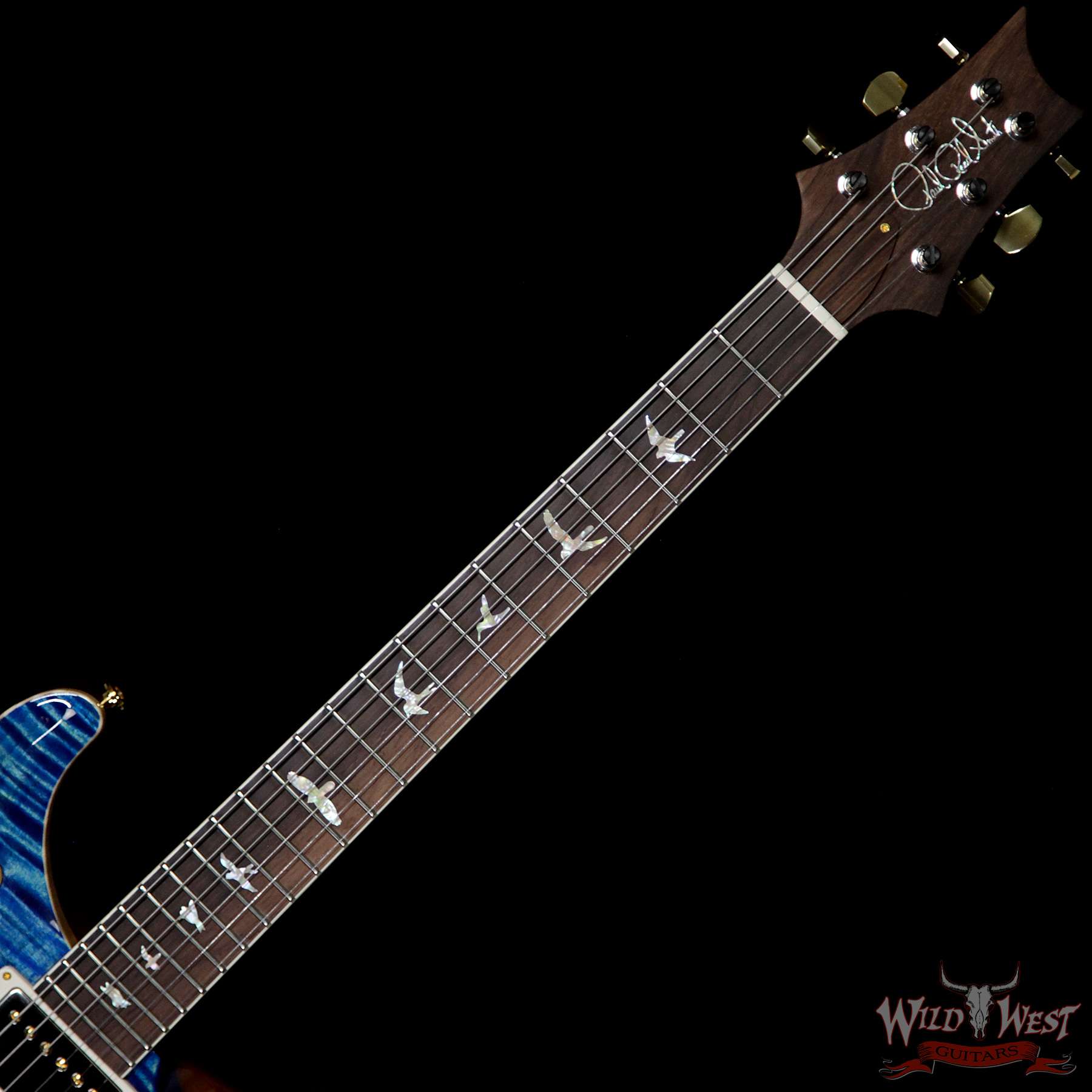 prs-20th-594sh-284188-nf__wwg.jpg PRS Wild West Guitars 20th Anniversary Limited Run # 27 of 40 Wood Library Artist Package Semi-Hollow McCarty 594 River Blue - Image 4