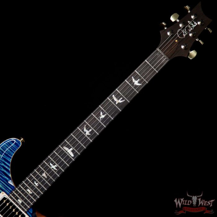 PRS Wild West Guitars 20th Anniversary Limited Run # 38 of 40 Wood Library Artist Package Custom 24 Brazilian Rosewood Fingerboard River Blue - Image 5