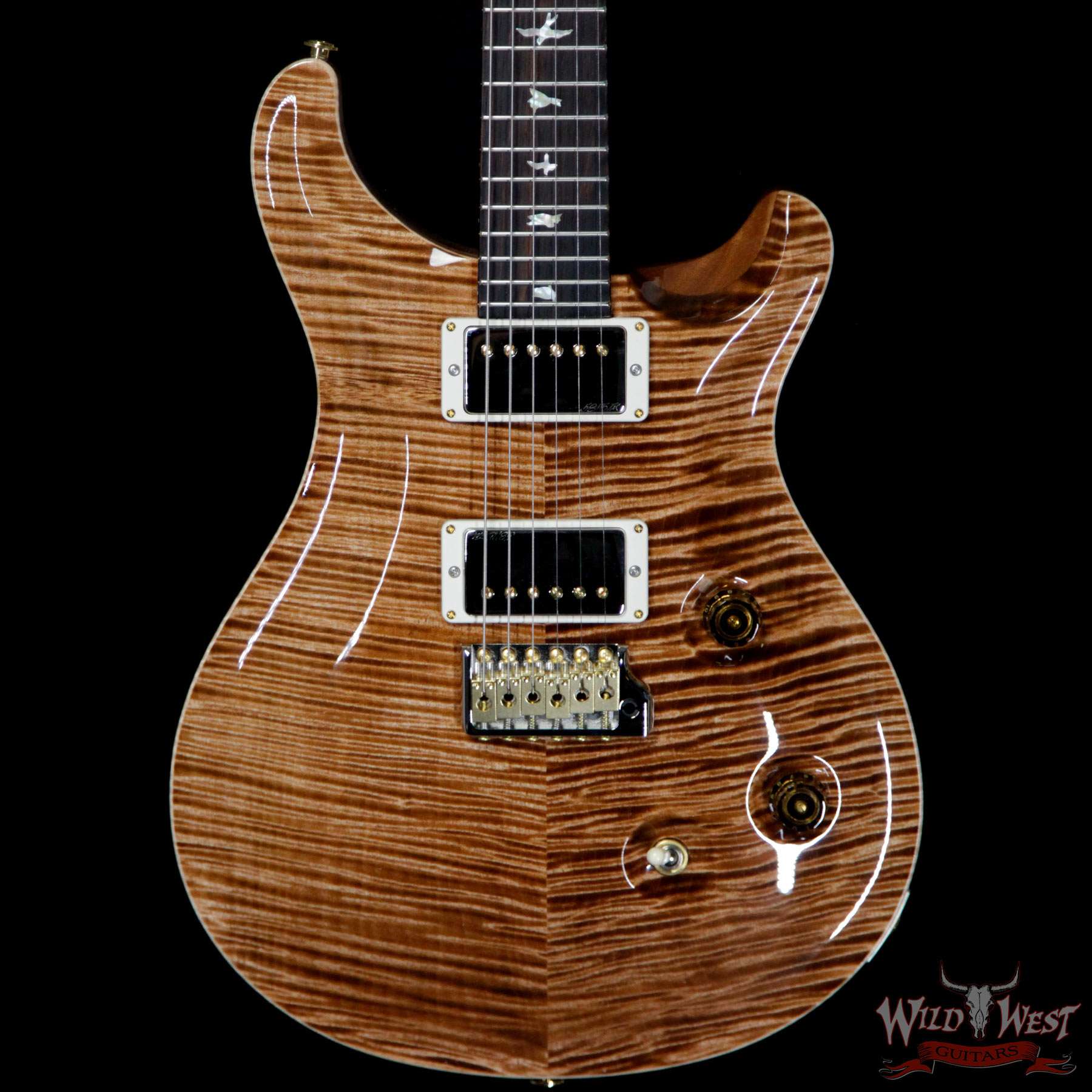 prs-20th-cu24fn-284678-bf__wwg.jpg PRS Wild West Guitars 20th Anniversary Limited Run # 33 of 40 Wood Library Artist Package Custom 24 Flame Maple Neck Copperhead - Image 3