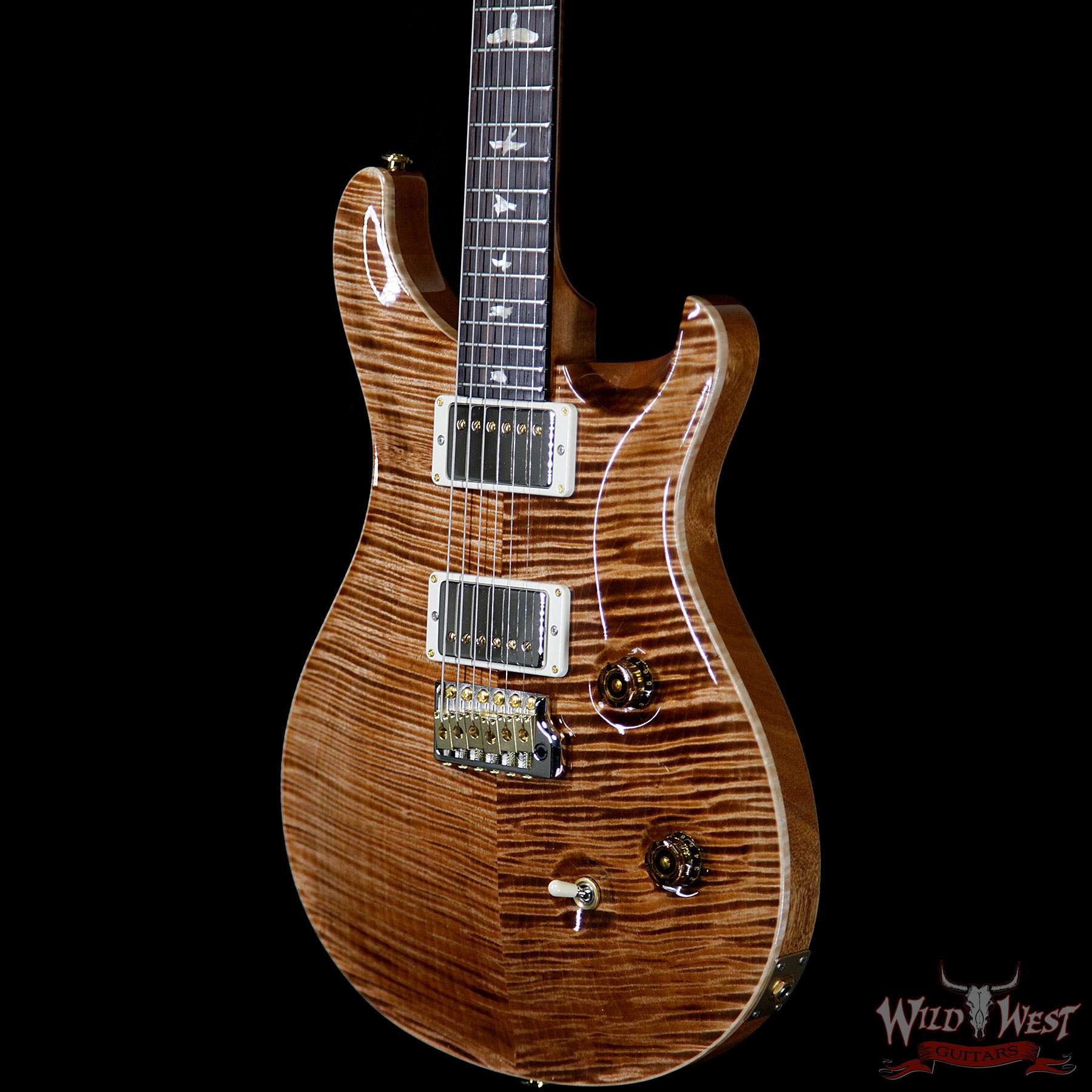prs-20th-cu24fn-284678-br__wwg.jpg PRS Wild West Guitars 20th Anniversary Limited Run # 33 of 40 Wood Library Artist Package Custom 24 Flame Maple Neck Copperhead - Image 2