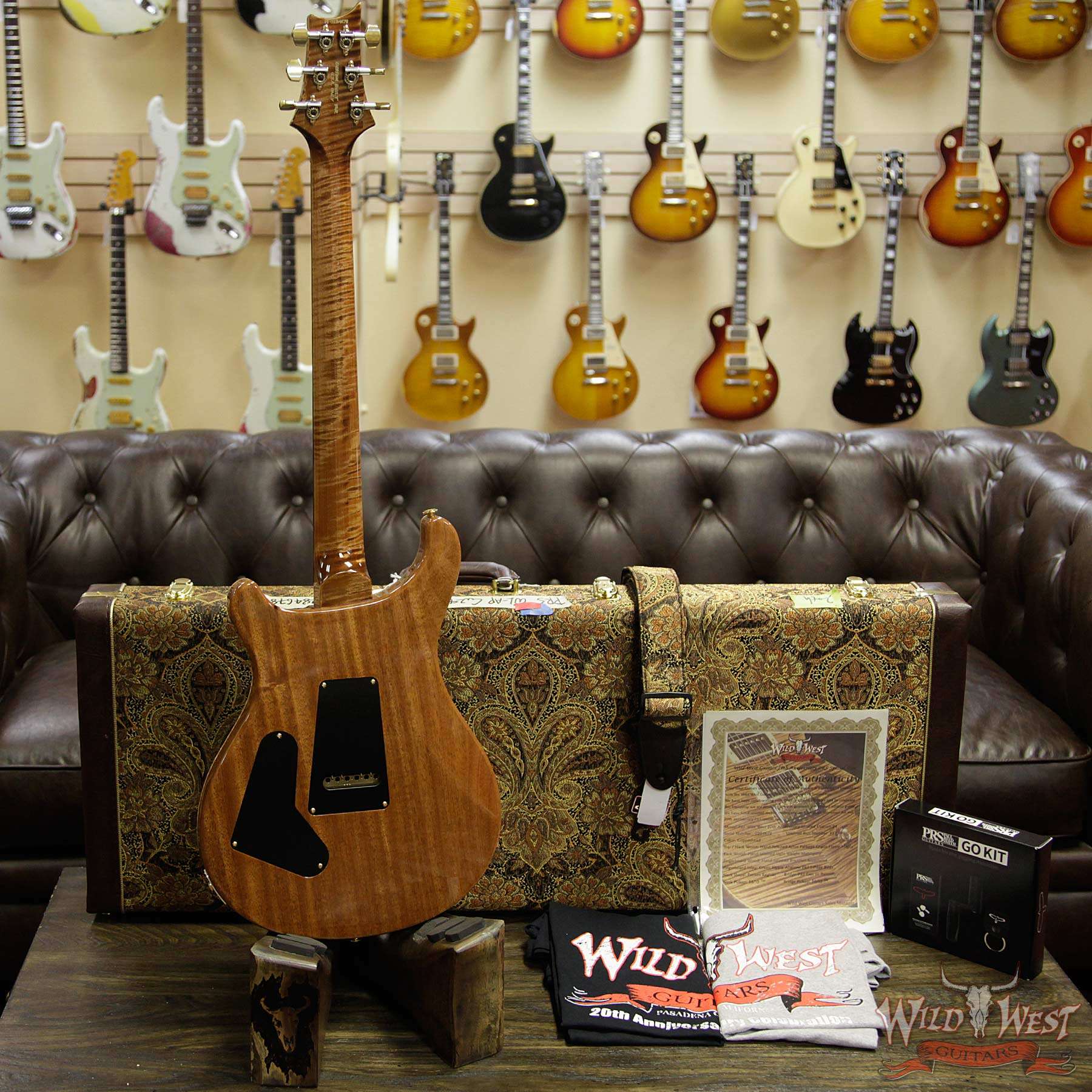 prs-20th-cu24fn-284678-d3__wwg.jpg PRS Wild West Guitars 20th Anniversary Limited Run # 33 of 40 Wood Library Artist Package Custom 24 Flame Maple Neck Copperhead - Image 14