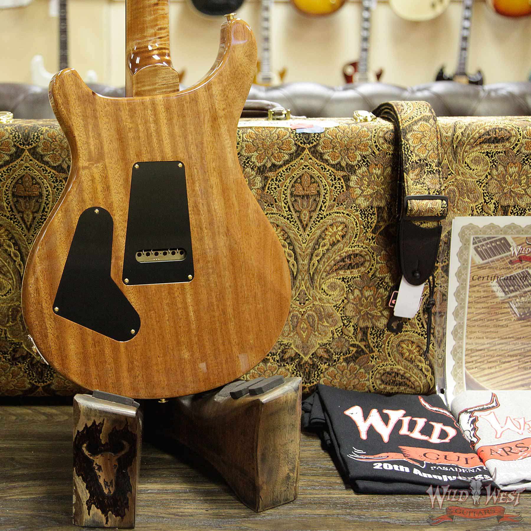prs-20th-cu24fn-284678-d4__wwg.jpg PRS Wild West Guitars 20th Anniversary Limited Run # 33 of 40 Wood Library Artist Package Custom 24 Flame Maple Neck Copperhead - Image 15