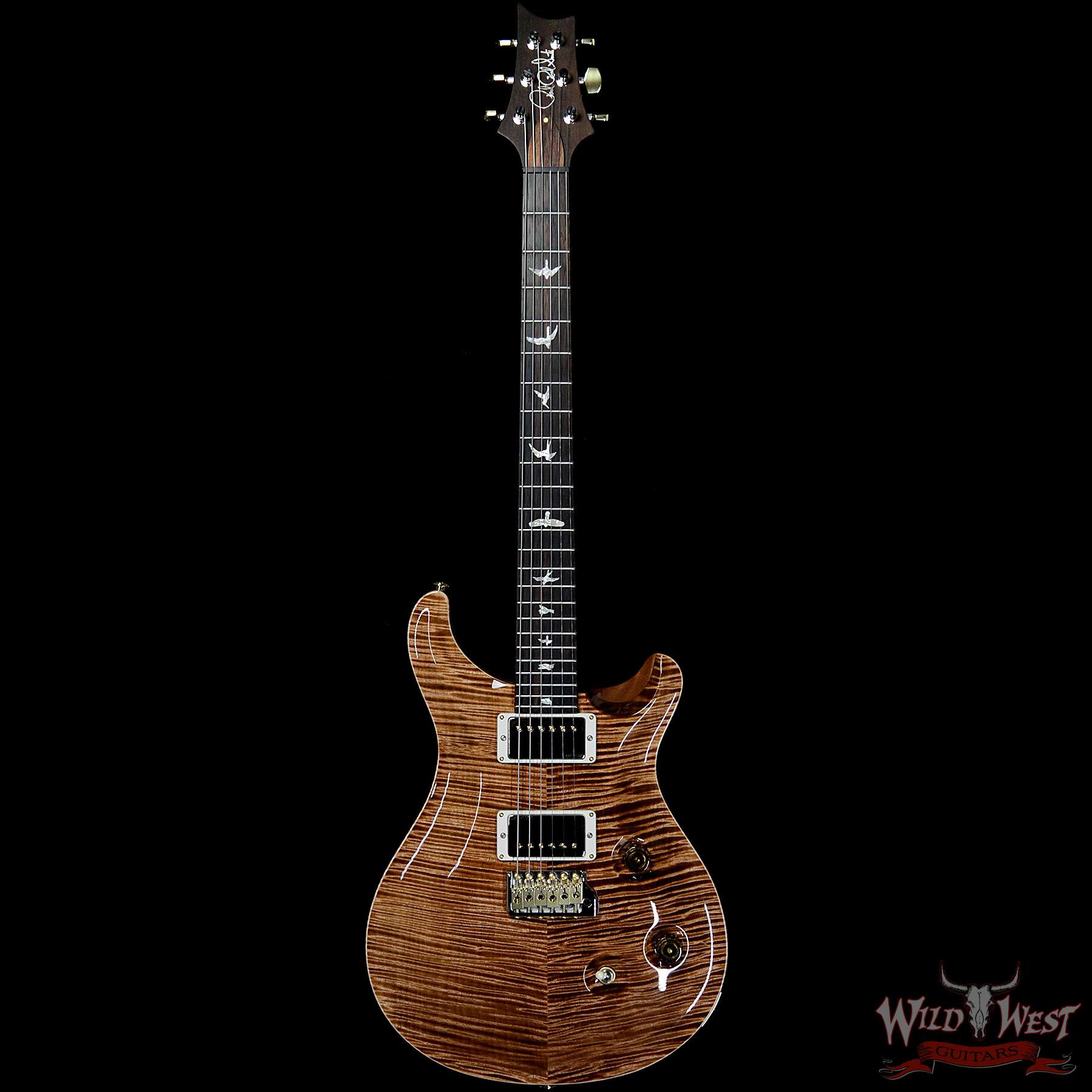 prs-20th-cu24fn-284678-f__wwg.jpg PRS Wild West Guitars 20th Anniversary Limited Run # 33 of 40 Wood Library Artist Package Custom 24 Flame Maple Neck Copperhead - Image 4