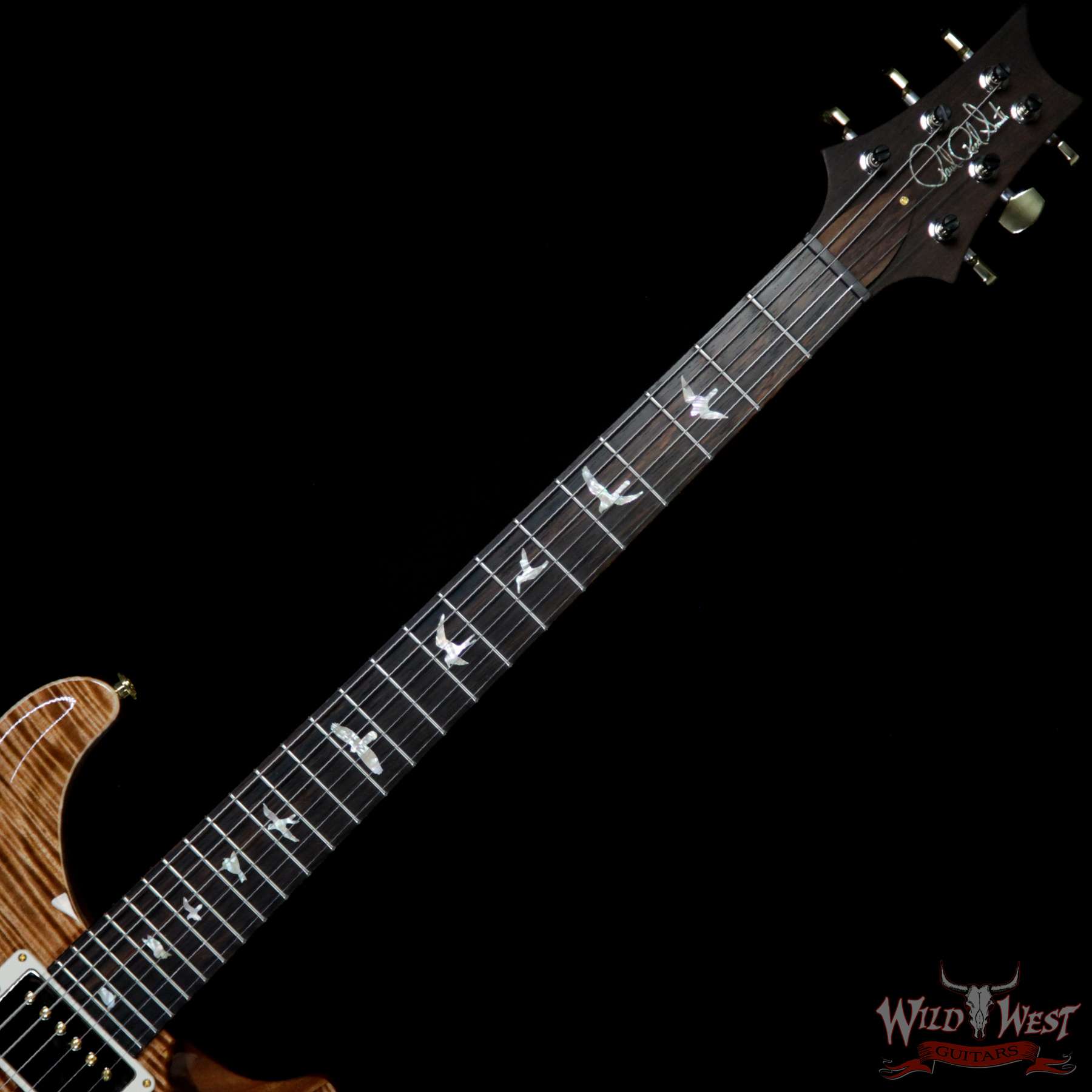 prs-20th-cu24fn-284678-nf__wwg.jpg PRS Wild West Guitars 20th Anniversary Limited Run # 33 of 40 Wood Library Artist Package Custom 24 Flame Maple Neck Copperhead - Image 8