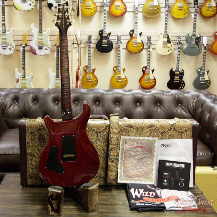 PRS Wild West Guitars 20th Anniversary Limited Run # 31 of 40 Wood Library Artist Package Custom 24 Flame Maple Neck Charcoal Cherry Burst - Image 14