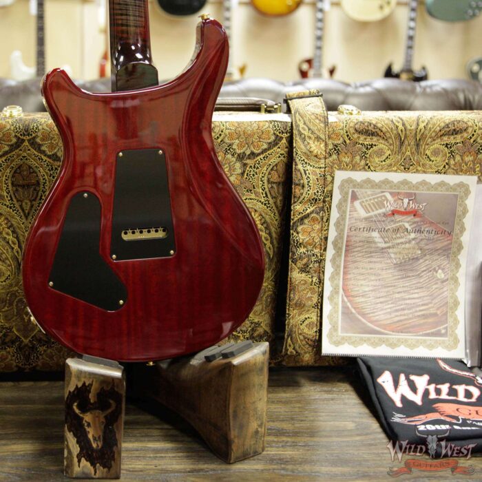 PRS Wild West Guitars 20th Anniversary Limited Run # 31 of 40 Wood Library Artist Package Custom 24 Flame Maple Neck Charcoal Cherry Burst - Image 15