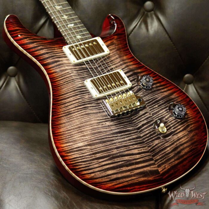 PRS Wild West Guitars 20th Anniversary Limited Run # 31 of 40 Wood Library Artist Package Custom 24 Flame Maple Neck Charcoal Cherry Burst - Image 13
