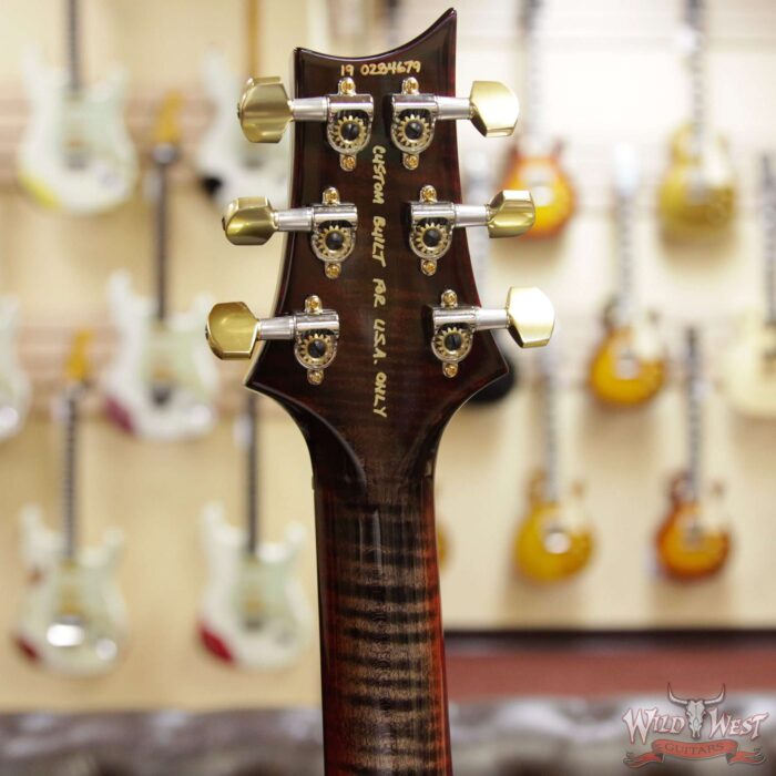 PRS Wild West Guitars 20th Anniversary Limited Run # 31 of 40 Wood Library Artist Package Custom 24 Flame Maple Neck Charcoal Cherry Burst - Image 9