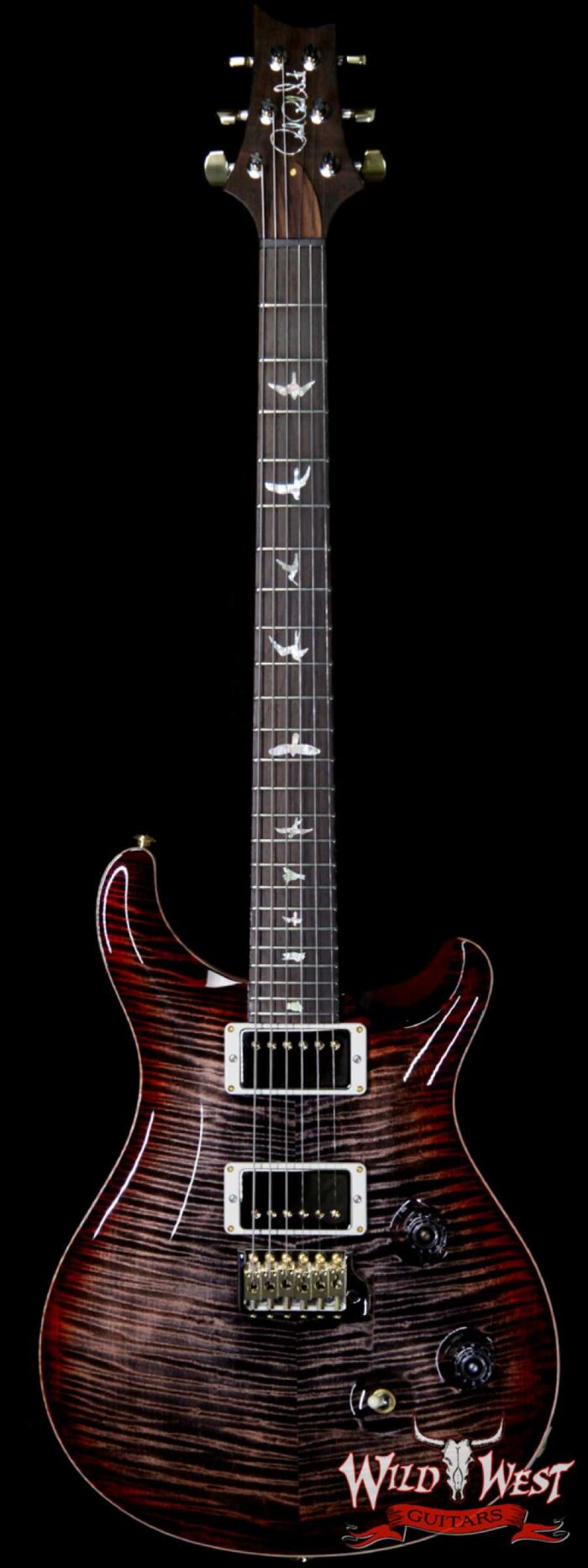 PRS Wild West Guitars 20th Anniversary Limited Run # 31 of 40 Wood Library Artist Package Custom 24 Flame Maple Neck Charcoal Cherry Burst - Image 1