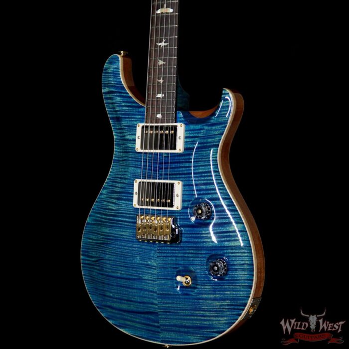 PRS Wild West Guitars 20th Anniversary Limited Run # 32 of 40 Wood Library Artist Package Custom 24 Flame Maple Neck River Blue - Image 2