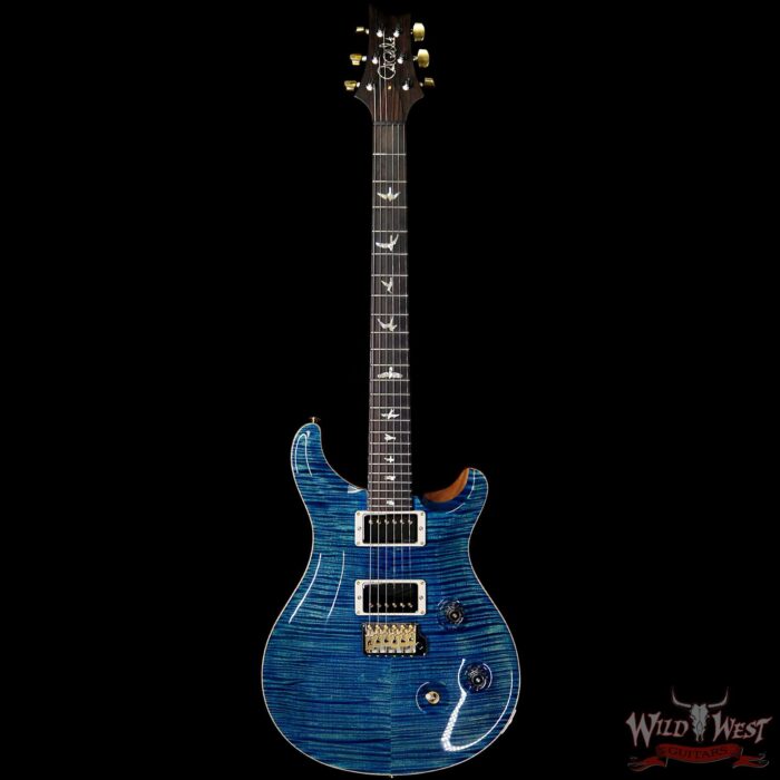 PRS Wild West Guitars 20th Anniversary Limited Run # 32 of 40 Wood Library Artist Package Custom 24 Flame Maple Neck River Blue - Image 4
