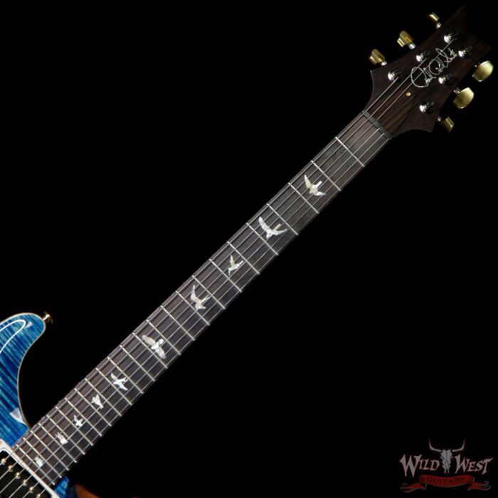PRS Wild West Guitars 20th Anniversary Limited Run # 32 of 40 Wood Library Artist Package Custom 24 Flame Maple Neck River Blue - Image 8