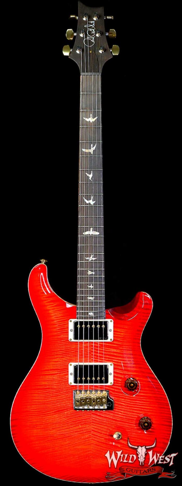PRS Wild West Guitars 20th Anniversary Limited Run # 35 of 40 Wood Library Artist Package Custom 24 Flame Maple Neck Brazilian Rosewood Board Blood Orange - Image 1