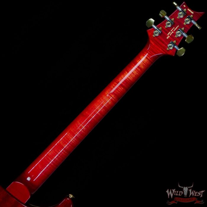 PRS Wild West Guitars 20th Anniversary Limited Run # 35 of 40 Wood Library Artist Package Custom 24 Flame Maple Neck Brazilian Rosewood Board Blood Orange - Image 7