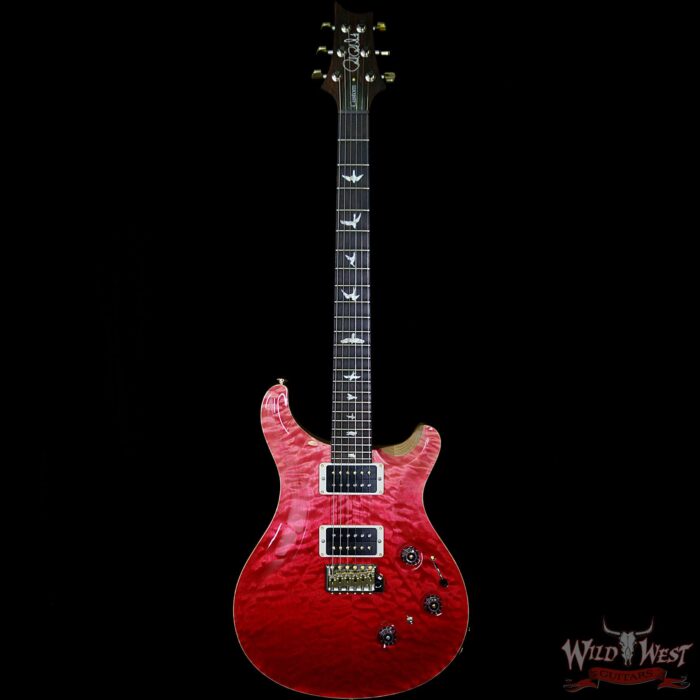 PRS Wood Library 10 Top Custom 24 Piezo Quilt Maple Top Flame Neck Brazilian Rosewood Board Bonnie Pink Fade - Image 5