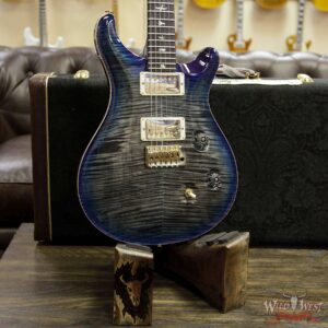 PRS Wood Library 10 Top Custom 24 Korina Neck with Cocobolo Fingerboard Charcoal Blue Burst - Image 12