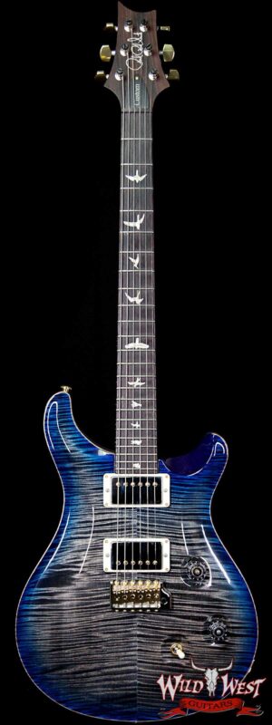 PRS Wood Library 10 Top Custom 24 Korina Neck with Cocobolo Fingerboard Charcoal Blue Burst