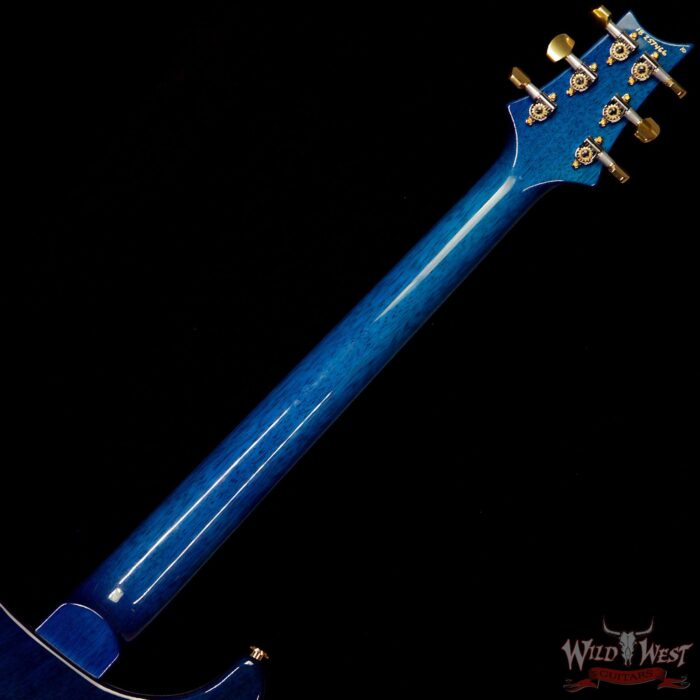 PRS Wood Library 10 Top Custom 24 Korina Neck with Cocobolo Fingerboard Charcoal Blue Burst - Image 10