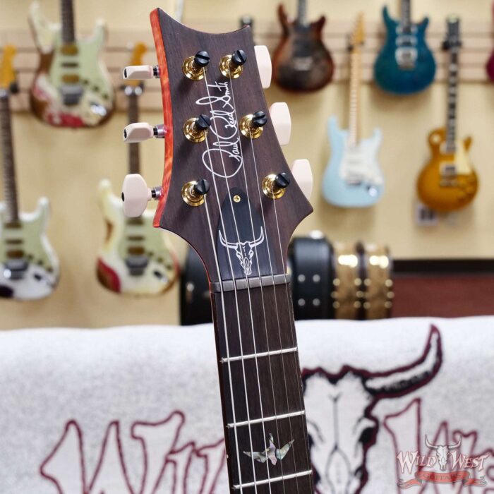 PRS Wild West Guitars 25th Anniversary Limited Run Wood Library Artist Package Custom 24 Piezo Salmon (Private Stock Color) 8.00 LBS (US Only / No International Shipping) - Image 7