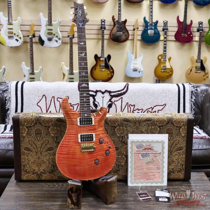 PRS Wild West Guitars 25th Anniversary Limited Run Wood Library Artist Package Custom 24 Piezo Salmon (Private Stock Color) 8.40 LBS (US Only / No International Shipping) - Image 6