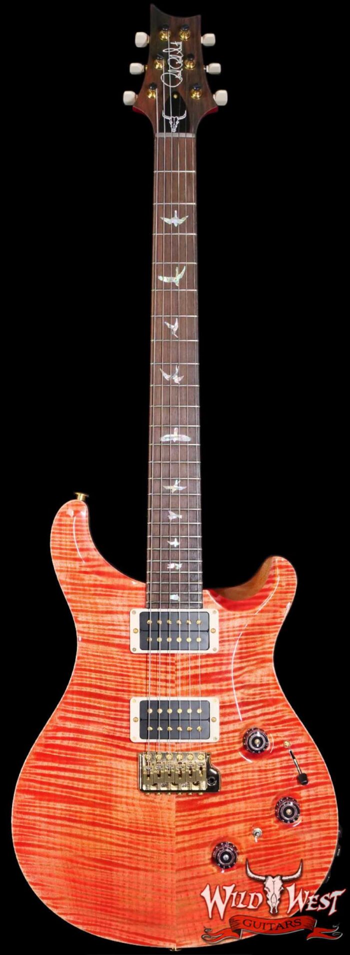 PRS Wild West Guitars 25th Anniversary Limited Run Wood Library Artist Package Custom 24 Piezo Salmon (Private Stock Color) 8.40 LBS (US Only / No International Shipping) - Image 1