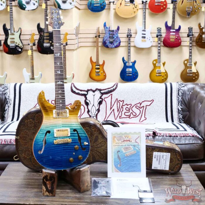 PRS Wild West Guitars 25th Anniversary Limited Run Wood Library Artist Package Hollowbody II Piezo Beach Fade (Private Stock Color) 5.70 LBS (US Only / No International Shipping) - Image 6