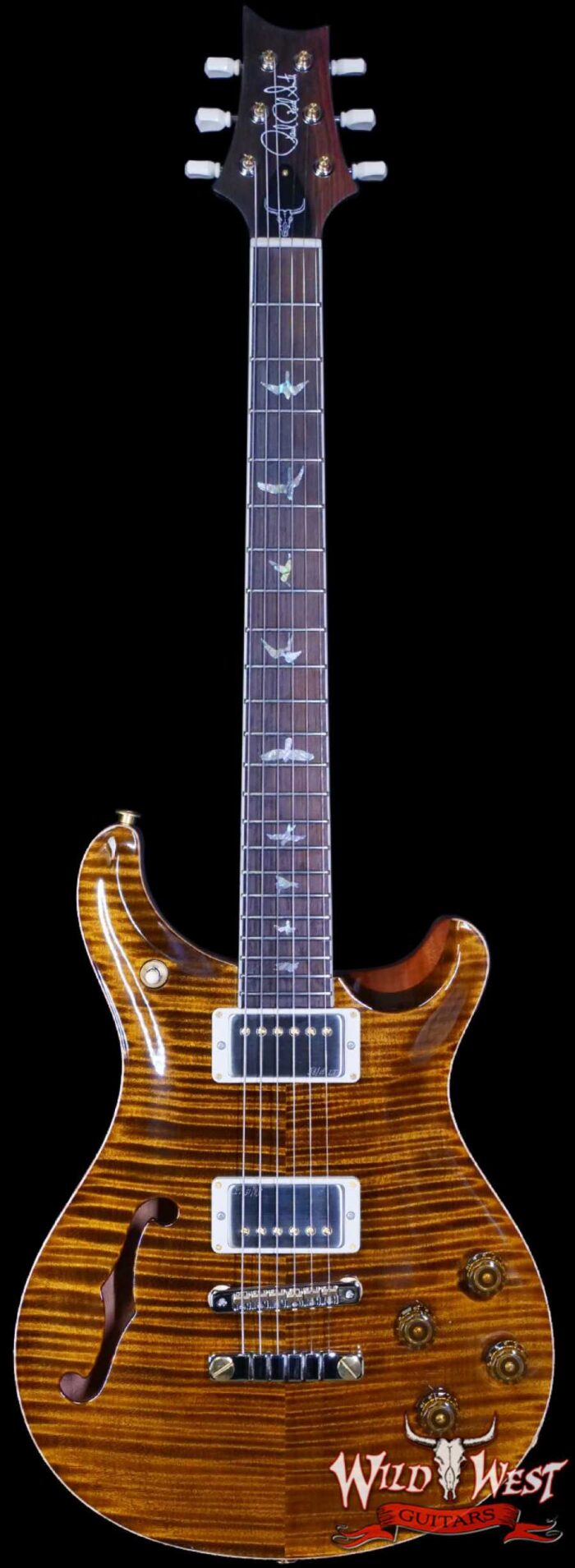 PRS Wild West Guitars 25th Anniversary Limited Run Wood Library Artist Package McCarty 594 Semi-Hollow Tiger Eye (Private Stock Color) 7.30 LBS (US Only / No International Shipping) - Image 1