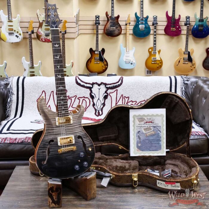PRS Wild West Guitars 25th Anniversary Limited Run Wood Library Artist Package Hollowbody II Piezo Frostbite Fade (Private Stock Color) 5.60 LBS (US Only / No International Shipping) - Image 6