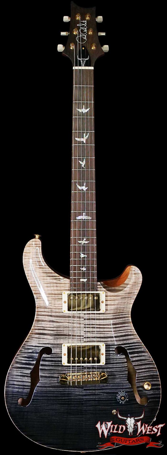 PRS Wild West Guitars 25th Anniversary Limited Run Wood Library Artist Package Hollowbody II Piezo Frostbite Fade (Private Stock Color) 5.60 LBS (US Only / No International Shipping) - Image 1