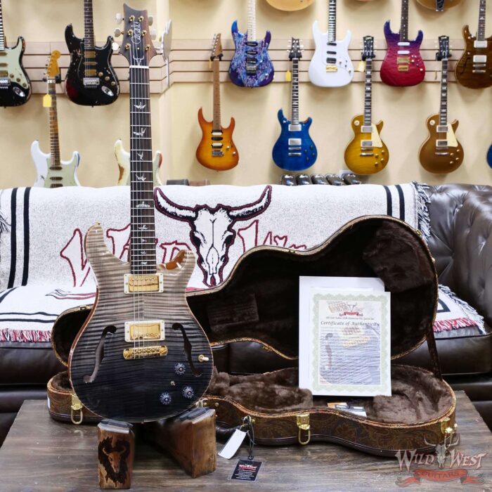 PRS Wild West Guitars 25th Anniversary Limited Run Wood Library Artist Package Hollowbody II Piezo Frostbite Fade (Private Stock Color) 5.60 LBS (US Only / No International Shipping) - Image 6