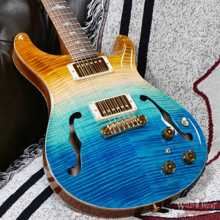 PRS Wild West Guitars 25th Anniversary Limited Run Wood Library Artist Package Hollowbody II Piezo Beach Fade (Private Stock Color) 5.60 LBS (US Only / No International Shipping) - Image 6