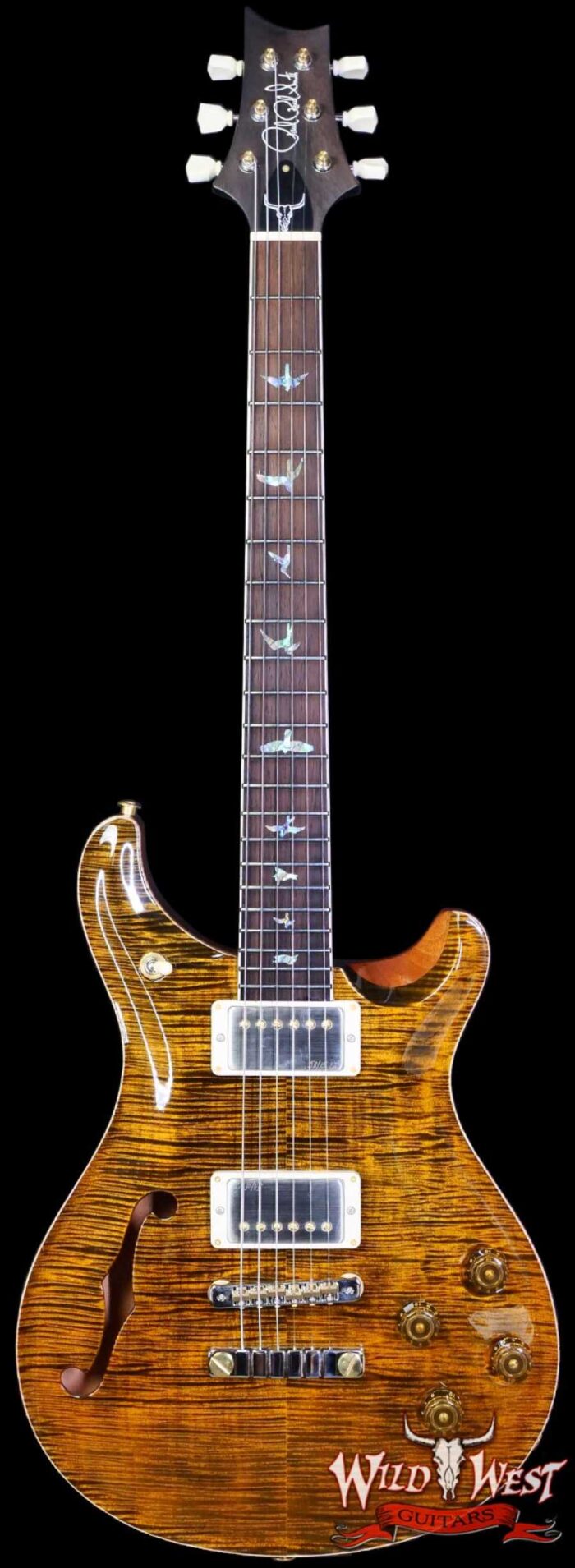 PRS Wild West Guitars 25th Anniversary Limited Run Wood Library Artist Package McCarty 594 Semi-Hollow Tiger Eye (Private Stock Color) 7.15 LBS (US Only / No International Shipping) - Image 1