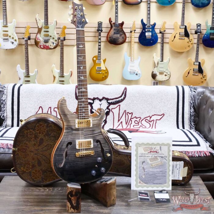 PRS Wild West Guitars 25th Anniversary Limited Run Wood Library Artist Package Hollowbody II Piezo Frostbite Fade (Private Stock Color) 5.60 LBS (US Only / No International Shipping) - Image 6
