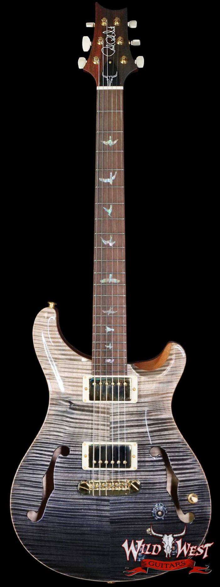 PRS Wild West Guitars 25th Anniversary Limited Run Wood Library Artist Package Hollowbody II Piezo Frostbite Fade (Private Stock Color) 5.60 LBS (US Only / No International Shipping) - Image 1