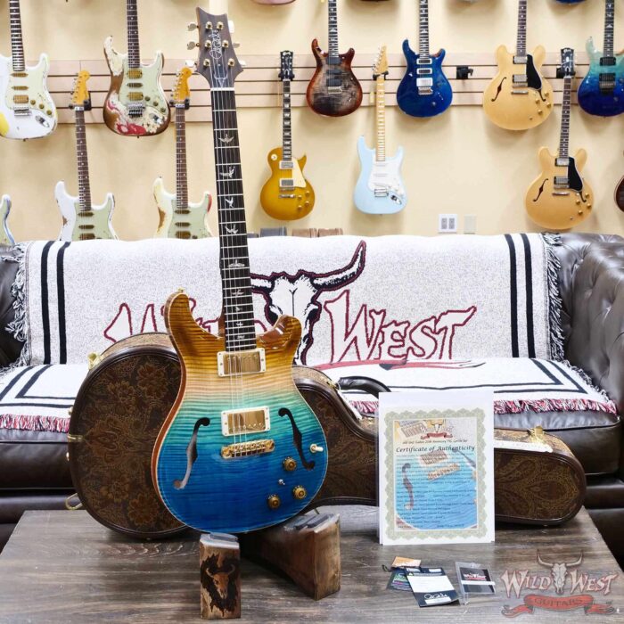 PRS Wild West Guitars 25th Anniversary Limited Run Wood Library Artist Package Hollowbody II Piezo Beach Fade (Private Stock Color) 5.65 LBS (US Only / No International Shipping) - Image 6