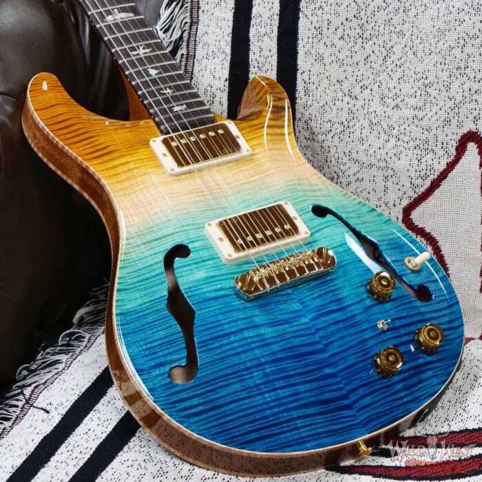 PRS Wild West Guitars 25th Anniversary Limited Run Wood Library Artist Package Hollowbody II Piezo Beach Fade (Private Stock Color) 5.65 LBS (US Only / No International Shipping) - Image 8