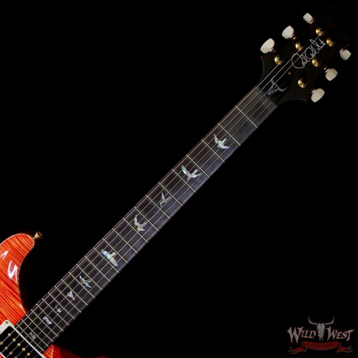 PRS Wild West Guitars 25th Anniversary Limited Run Wood Library Artist Package Custom 24 Piezo Salmon (Private Stock Color) 7.90 LBS (US Only / No International Shipping) - Image 4