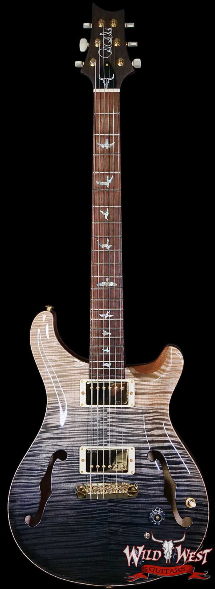 PRS Wild West Guitars 25th Anniversary Limited Run Wood Library Artist Package Hollowbody II Piezo Frostbite Fade (Private Stock Color) 5.40 LBS (US Only / No International Shipping) - Image 1