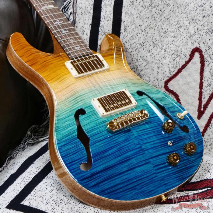 PRS Wild West Guitars 25th Anniversary Limited Run Wood Library Artist Package Hollowbody II Piezo Beach Fade (Private Stock Color) 5.55 LBS (US Only / No International Shipping) - Image 8