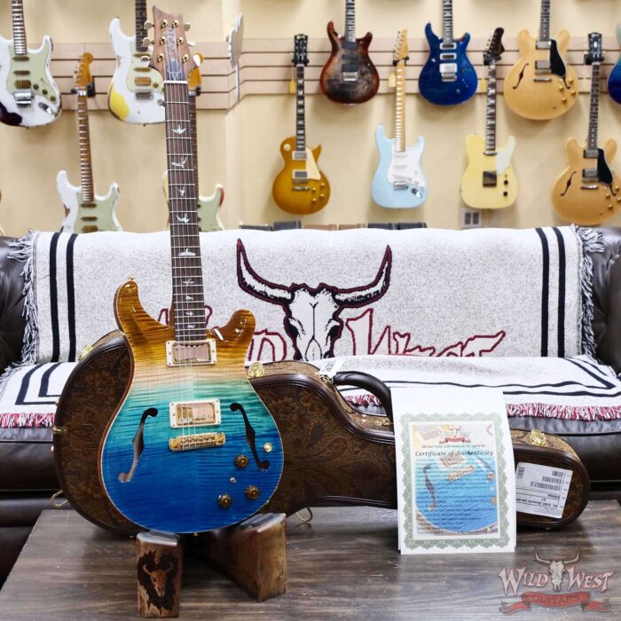 PRS Wild West Guitars 25th Anniversary Limited Run Wood Library Artist Package Hollowbody II Piezo Beach Fade (Private Stock Color) 5.55 LBS (US Only / No International Shipping) - Image 6