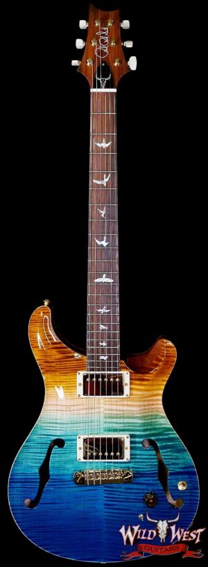 PRS Wild West Guitars 25th Anniversary Limited Run Wood Library Artist Package Hollowbody II Piezo Beach Fade (Private Stock Color) 5.55 LBS (US Only / No International Shipping)