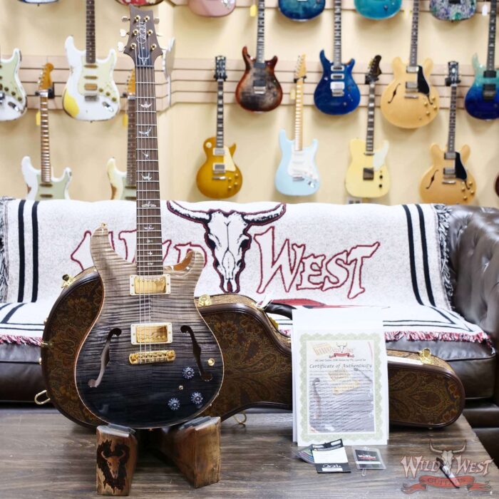 PRS Wild West Guitars 25th Anniversary Limited Run Wood Library Artist Package Hollowbody II Piezo Frostbite Fade (Private Stock Color) 5.75 LBS (US Only / No International Shipping) - Image 6