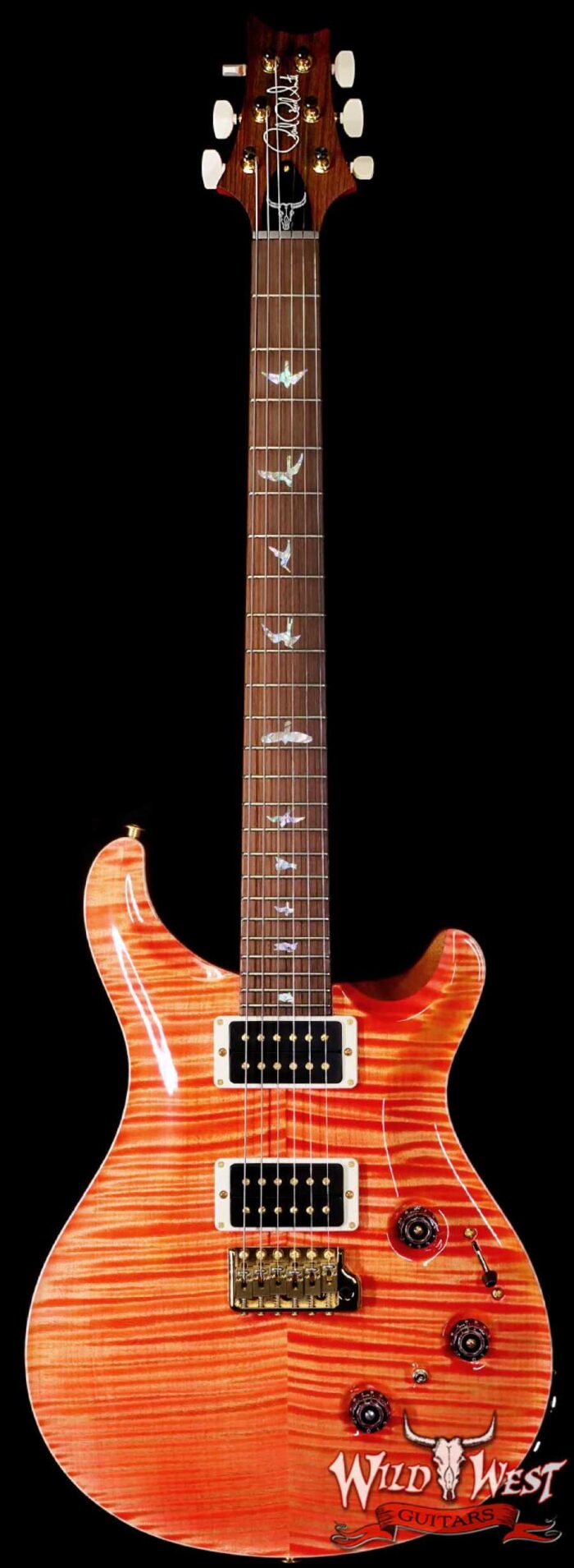 PRS Wild West Guitars 25th Anniversary Limited Run Wood Library Artist Package Custom 24 Piezo Salmon (Private Stock Color) 8.40 LBS (US Only / No International Shipping) - Image 1