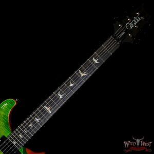 Paul Reed Smith PRS Wood Library 10 Top Custom 24 Floyd Rose Ebony Fingerboard Stained Flame Maple Neck Eriza Verde - Image 4