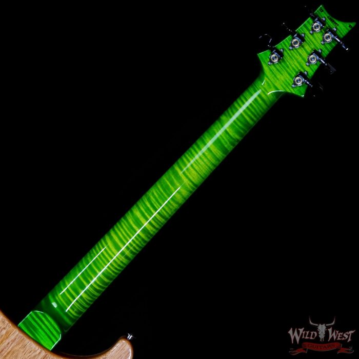 Paul Reed Smith PRS Wood Library 10 Top Custom 24 Floyd Rose Ebony Fingerboard Stained Flame Maple Neck Eriza Verde - Image 5